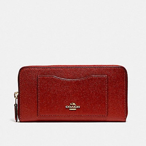 COACH Crossgrain Leather Accordion Zip Wallet - Picture 1 of 5